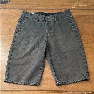 Volcom Gray Flat Front Shorts Size 14